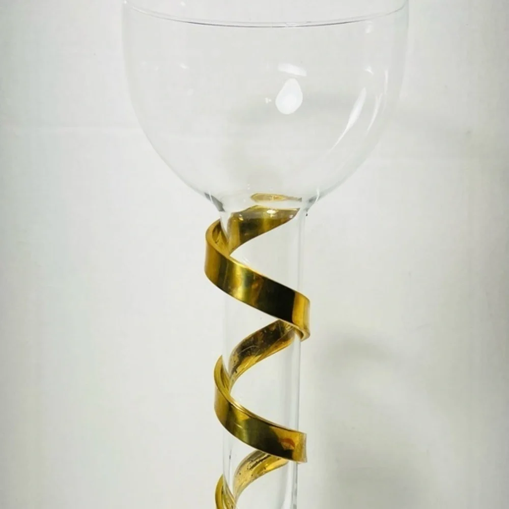 Vintage Solid Brass and glass vase Handmade In India